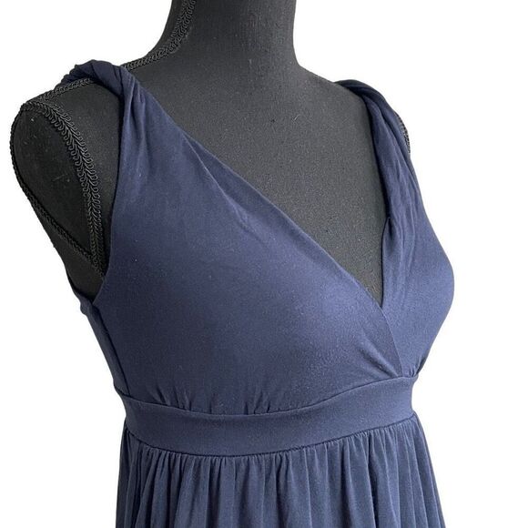 Banana Republic Navy Twisted Shoulder Mini Jersey Dress MI0180 - Picture 2 of 8